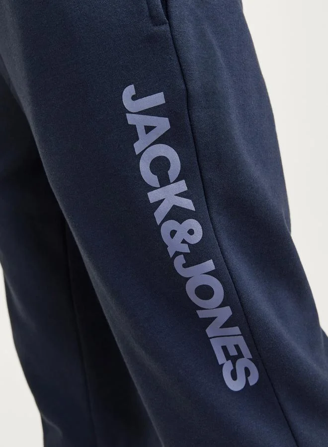 JACK & JONES Logo Print Regular Fit Joggers