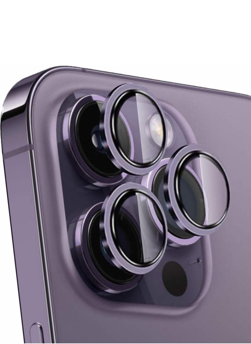LIMITLESS iPhone 14 Pro Max iPhone 14 Pro Camera Lens Protector with Tempered Glass Screen Protector Accessories, Scratch Resistant, Easy to Install (Purple, iPhone 14 Pro/14 Pro Max) 
