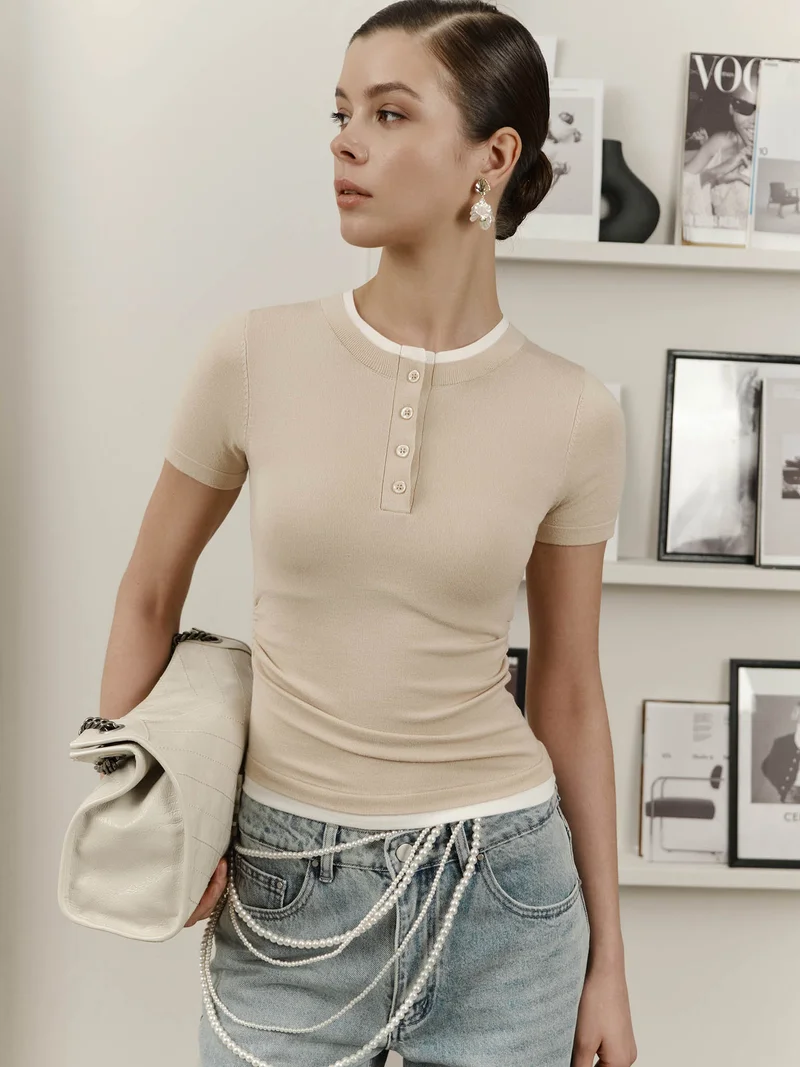 ليتشي قميص جيرسي من مادتين