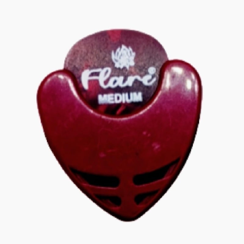Flare Guitar Pick Holder Pack, 1 Holder with 1 Pick (Red) - Image 1