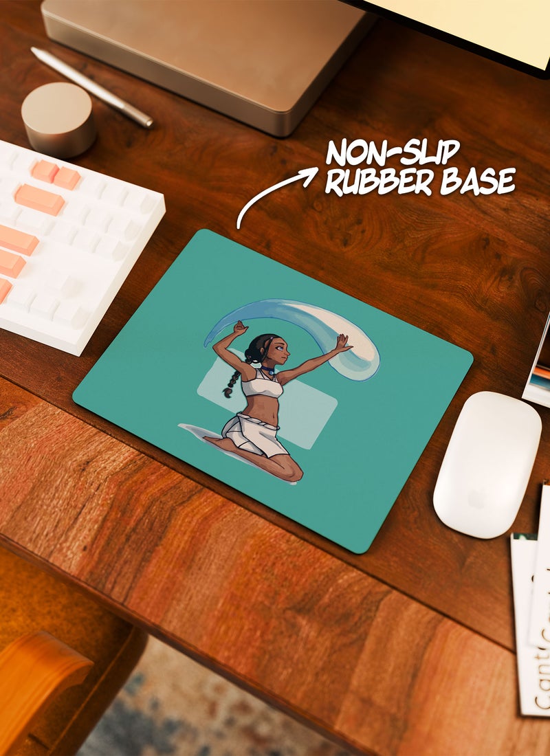 LOUD UNIVERSE Rectangular Desk Mouse Pad Avatar Katara Woman Euqality The Last Airbender Waterbender Non-Slip Rubber Base Mouse Pad - Image 3