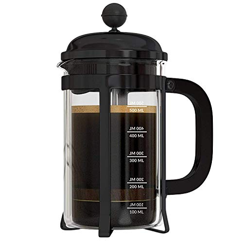 InstaCuppa French Press Coffee Maker with 4 Part Superior Filtration 350 ML, Black - Image 1