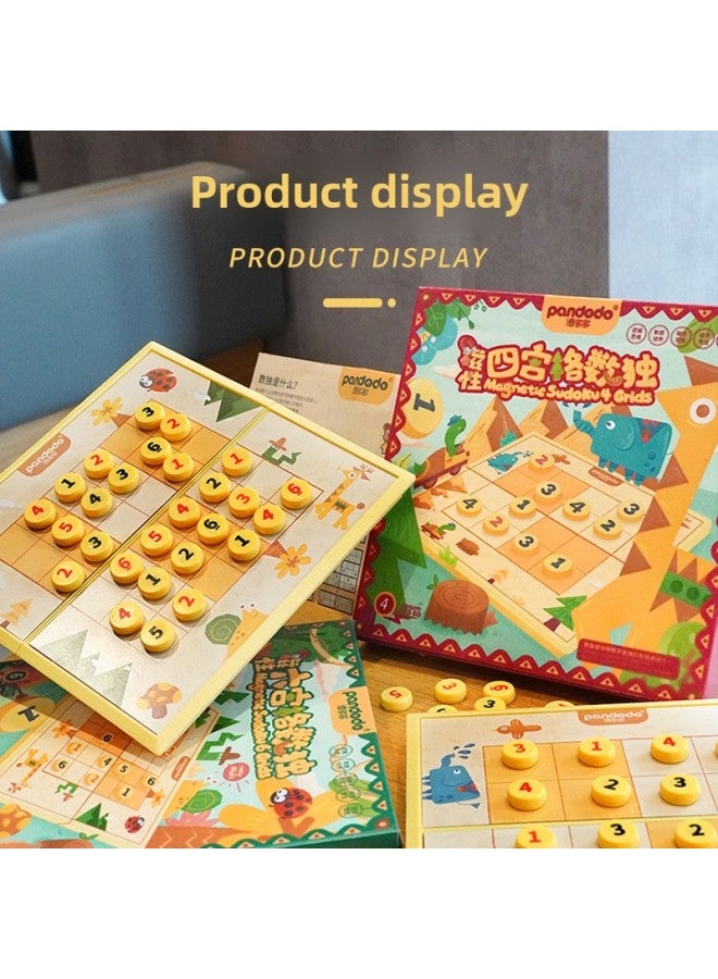 Pan Duoduo Children Sudoku Beginner-Level Mathematical Logical Thinking Training Parent-Child Children's Four-Palace Puzzle Board Game-Specifications:Four Palace Lattice