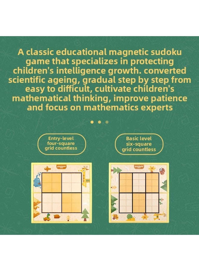 Pan Duoduo Children Sudoku Beginner-Level Mathematical Logical Thinking Training Parent-Child Children's Four-Palace Puzzle Board Game-Specifications:Four Palace Lattice
