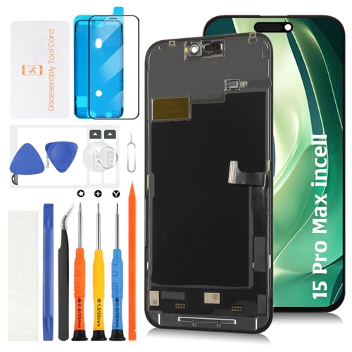 Olivechard incell for iPhone 15 Pro Max LCD Display Screen Replacement Touch LCD Display Touch Digitizer Screen Assembly A3106 A2849 A3105 with Repair Tools - Image 1