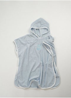 HaveDream Children's Hooded Bath Towel Spring and Summer Cotton, Boys and Girls Cape Beach Swimming Bathrobe - Light Blue  - Image 2