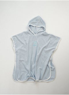 HaveDream Children's Hooded Bath Towel Spring and Summer Cotton, Boys and Girls Cape Beach Swimming Bathrobe - Light Blue  - Image 1