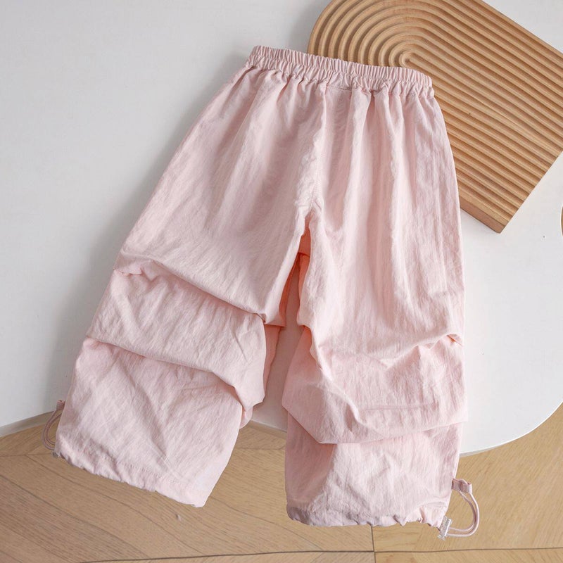 Kids Cartoon Printed Casual Tapered Pants with Elastic Waist - Image 3
