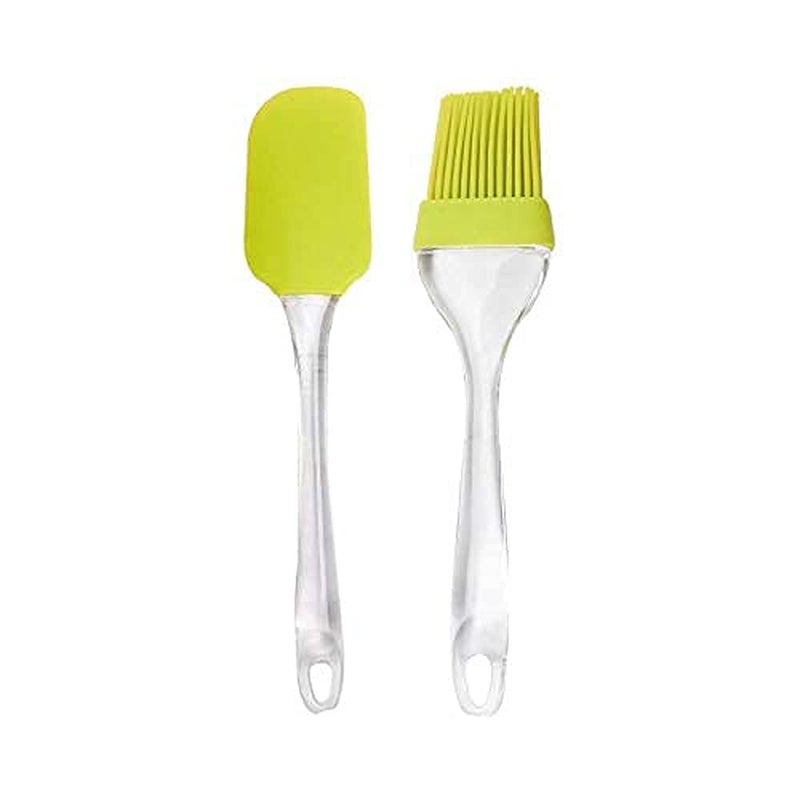 NOBILEA Glass Olive Oil Vinegar Dispenser Oil Bottle Oil Dispenser for Kitchen 500ml 2 Pc with Silicone Funnel for Liquid Transfer As Oil and Spatula Brush Set Combo of 5 Pc - Image 2