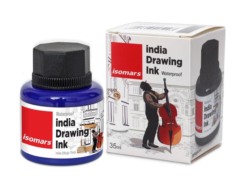 Isomars Isomars India Waterproof Drawing Ink 35ML Blue - Image 1