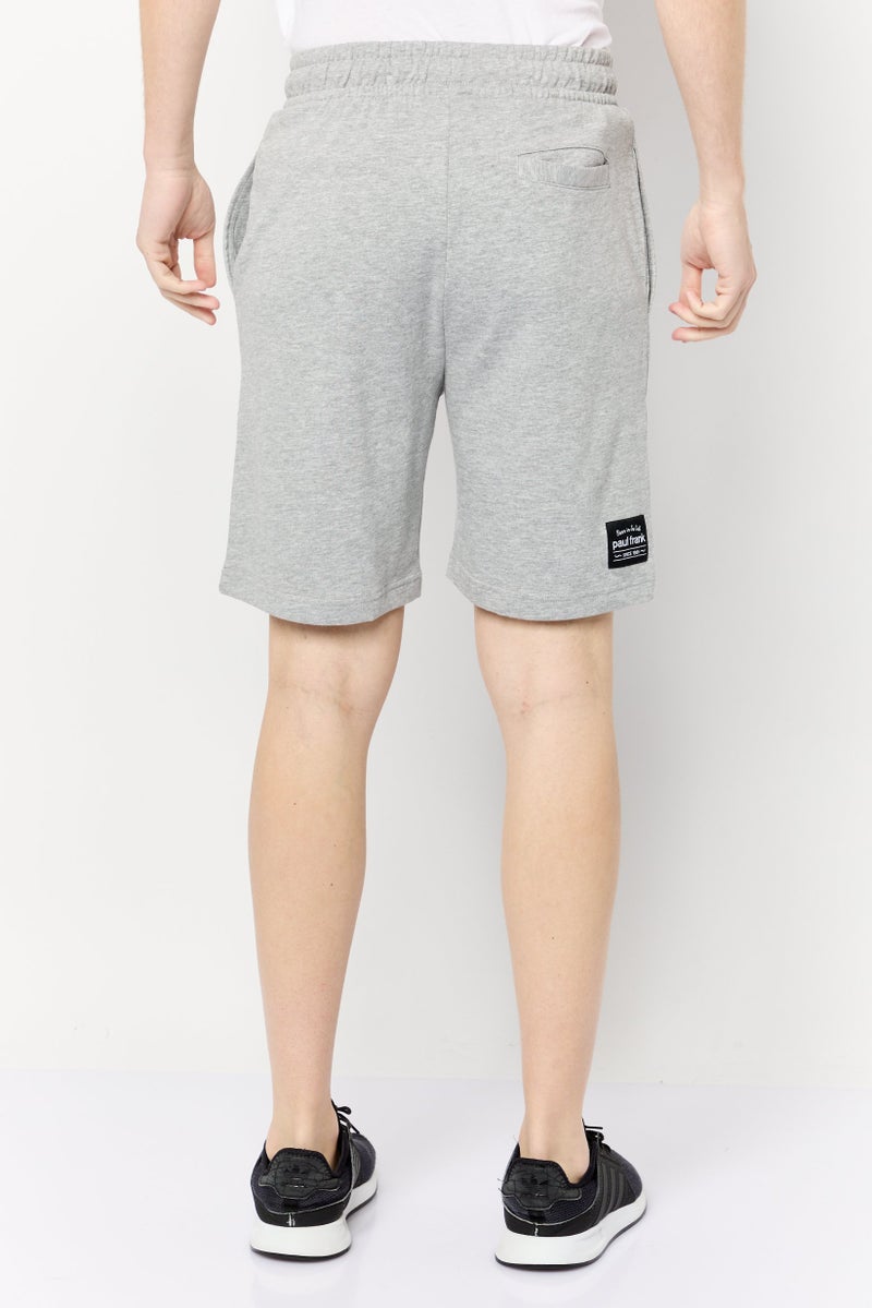 Paul Frank Men Graphic Print Basic Shorts, Grey - Image 2