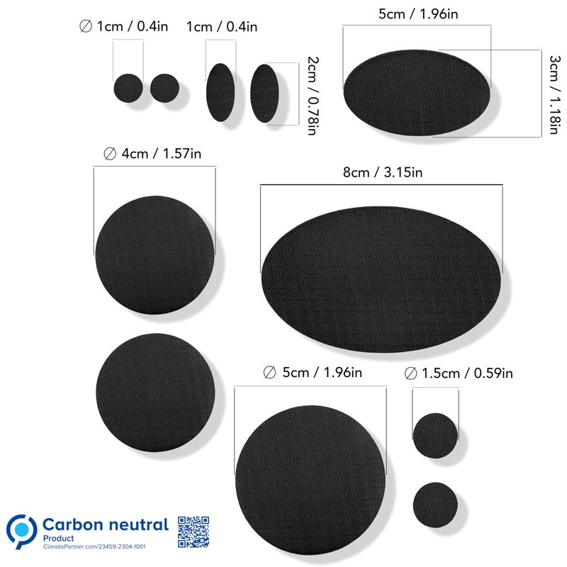 aZengear Repair Patches (30+ Colors) for Down Jackets, Puffers, Tents, Shoes, Sleeping Bags - Stick On, Waterproof, Tear-Cold-Heat-Resistant Nylon Polyester Fabric (11 Pcs, Black) - Image 3