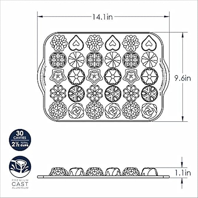 كعك الشاي يلقي الألومنيوم الكيك 25 كوب سعة التوفي - Image 3
