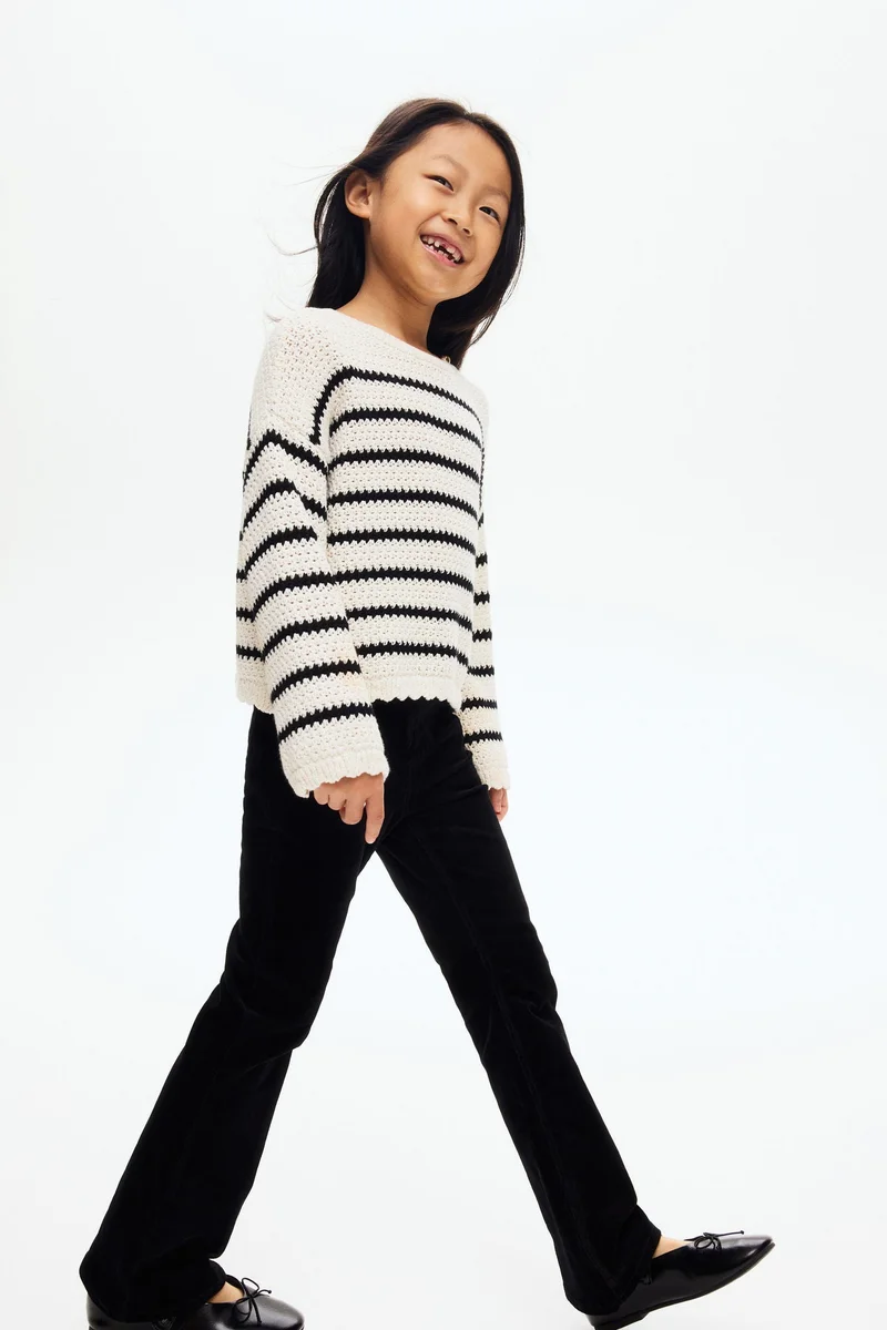 اتش اند ام تريغينغز من نسيج كوردروي بحافة واسعة