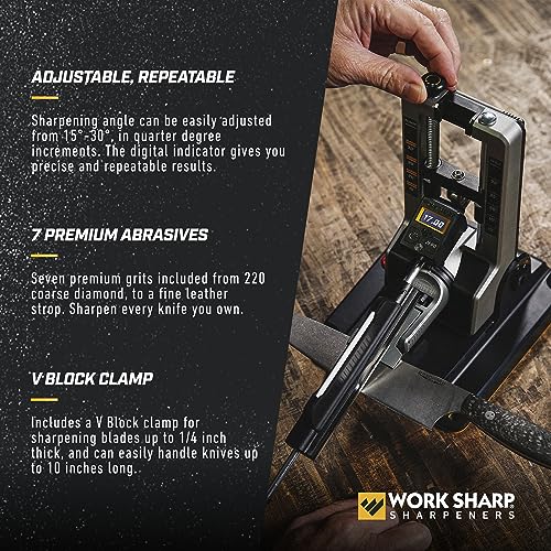 Work Sharp Professional Precision Adjust Knife Sharpener - Adjustable Knife Sharpening Kit for Pocket, Hunting, Kitchen, Serrated Knives - Image 4