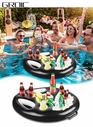 Pool Drink Holder Floats Inflatable Floating Drink Holder Pool Floats,Floating Pool Tray for Food and Drinks,Swimming Pool Party Beach Accessories,Pool Drink Floats - pzsku/Z7AEDD244B38957454683Z/45/_/1679370873/72f6e383-cfec-4ec5-8a2b-da625055c9de