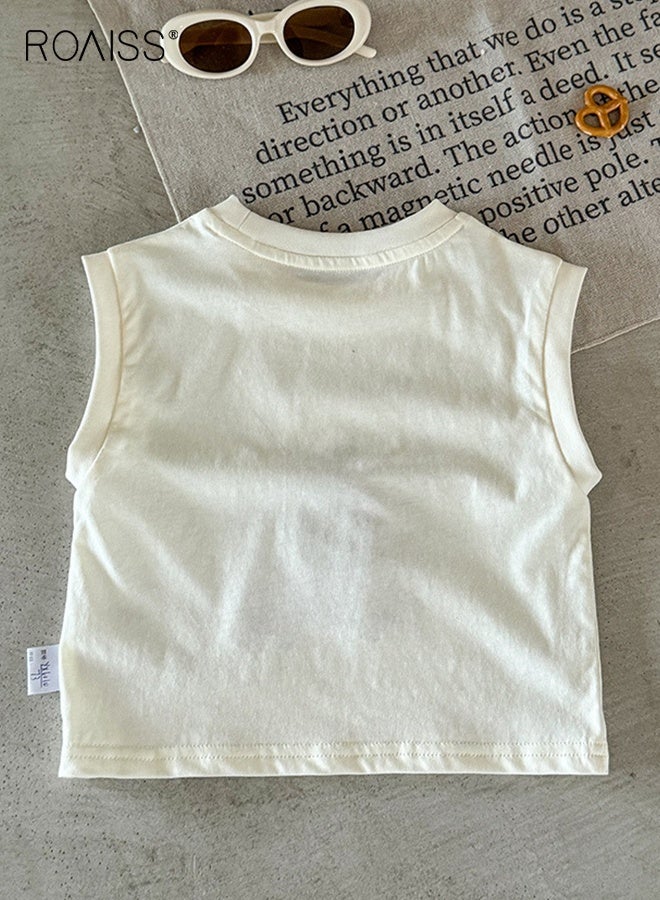 roaiss Little Boy Vest and Shorts Set with Adorable Patterns, Stylish 2-Piece Outfit for Boys, Summer Outfit with Round Neck Sleeveless Top and Elastic Waist Short Pants, Perfect for Daily Wear or Various Occasions  - Image 5