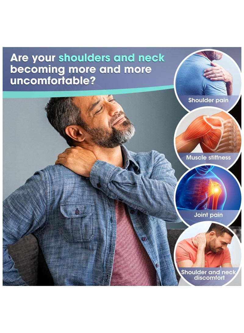 Furtey Cordless Shoulder Heating Pad, Heated Shoulder Wrap with Vibration, Shoulder Massager Heated Shoulder Brace for Women Men  - Image 2