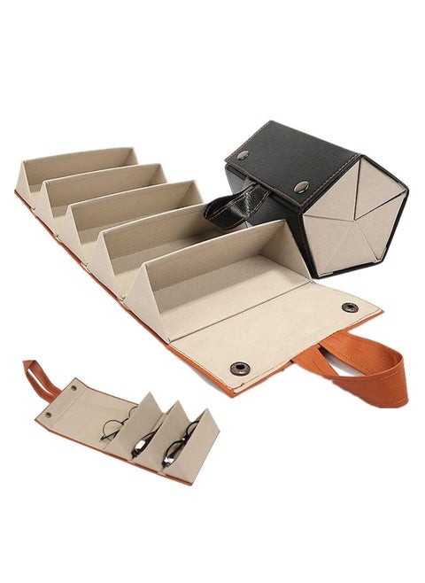 Luxury leather eyeglasses organizer multi-use protection and elegance L