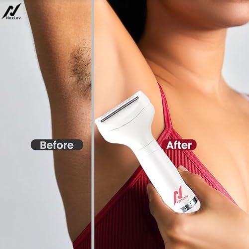 NexLev 6-in-1 trimmer | Sensitive Bikini Trimmer for Women | Skin Safe with Rounded Tips & Foil Shaver| Hair Removal for Intimate Areas, Face, Arms, Legs & Body | 90 min Runtime |2H Quick Charge |T-02 - Image 2