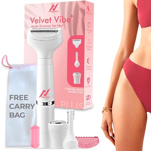 NexLev 6-in-1 trimmer | Sensitive Bikini Trimmer for Women | Skin Safe with Rounded Tips & Foil Shaver| Hair Removal for Intimate Areas, Face, Arms, Legs & Body | 90 min Runtime |2H Quick Charge |T-02 - Image 1
