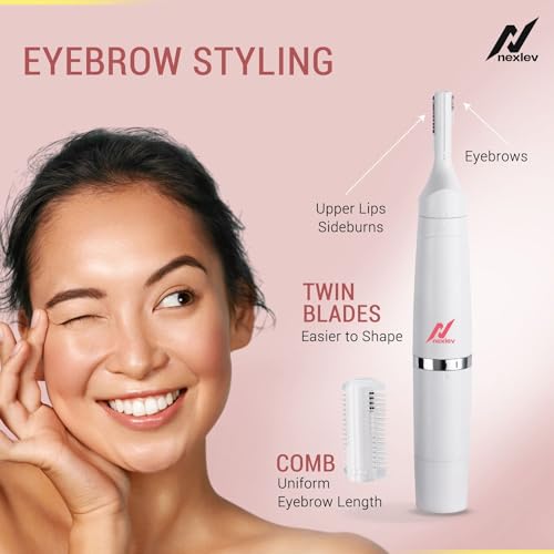 NexLev 6-in-1 trimmer | Sensitive Bikini Trimmer for Women | Skin Safe with Rounded Tips & Foil Shaver| Hair Removal for Intimate Areas, Face, Arms, Legs & Body | 90 min Runtime |2H Quick Charge |T-02 - Image 4