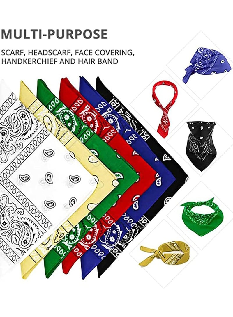 6pcs Unisex Bandanas, Scarf, Square Bandana Perfect for Cycling, Sports or as a Neck Gaiter - Image 2