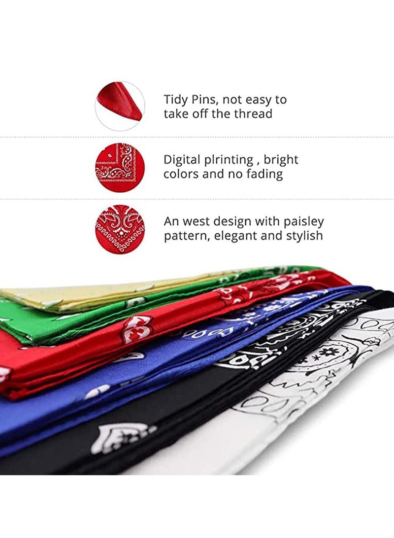 6pcs Unisex Bandanas, Scarf, Square Bandana Perfect for Cycling, Sports or as a Neck Gaiter - Image 3