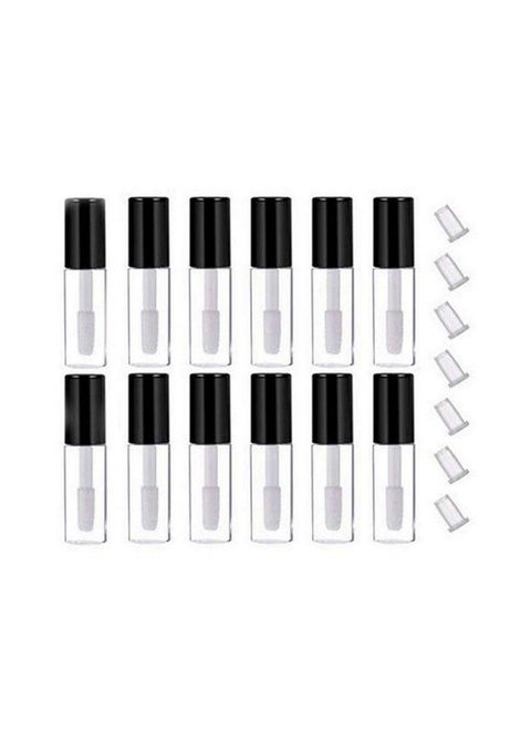 12Pcs 3Ml Mini Lip Gloss Tube Lip Balm Lipsticks Container Clear Empty Reusable Vial Diy Bottle With Wand Applicator And Wiper