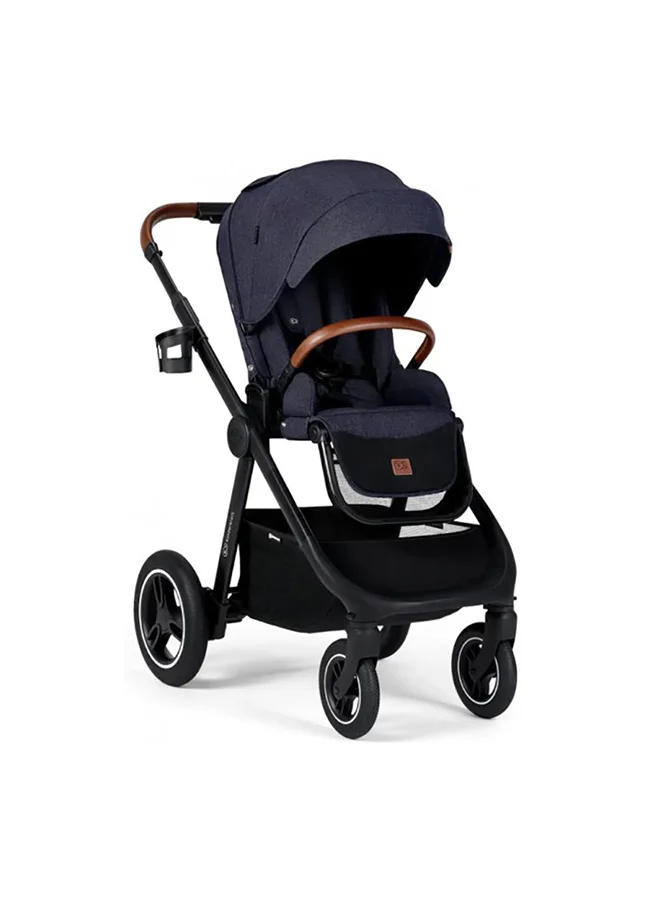 كيندركرافت Everyday 2-In-1 Travel System, Denim Blue, Suitable from Birth up to 22kg, Adjustable Suspension System, Extra Large Carrycot, Reversible Seat, Extendable and Waterproof Hood, Underseat Storage Basket