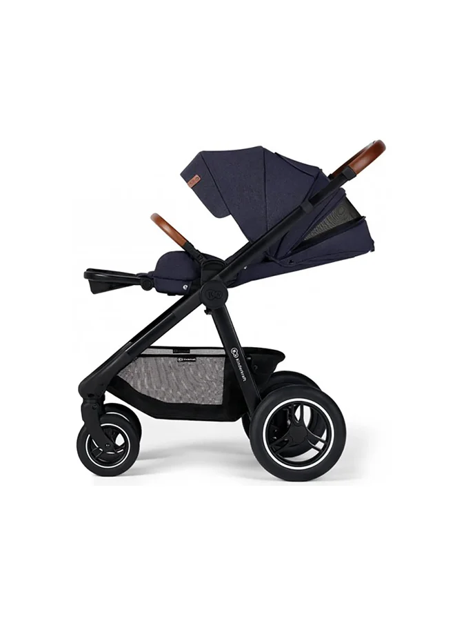 كيندركرافت Everyday 2-In-1 Travel System, Denim Blue, Suitable from Birth up to 22kg, Adjustable Suspension System, Extra Large Carrycot, Reversible Seat, Extendable and Waterproof Hood, Underseat Storage Basket