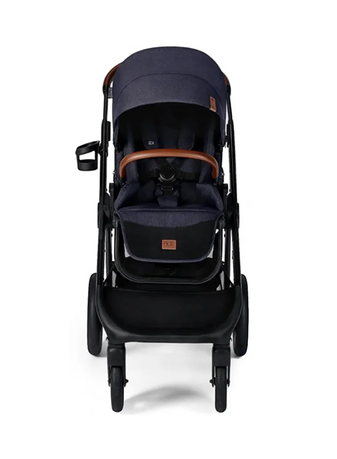 كيندركرافت Everyday 2-In-1 Travel System, Denim Blue, Suitable from Birth up to 22kg, Adjustable Suspension System, Extra Large Carrycot, Reversible Seat, Extendable and Waterproof Hood, Underseat Storage Basket