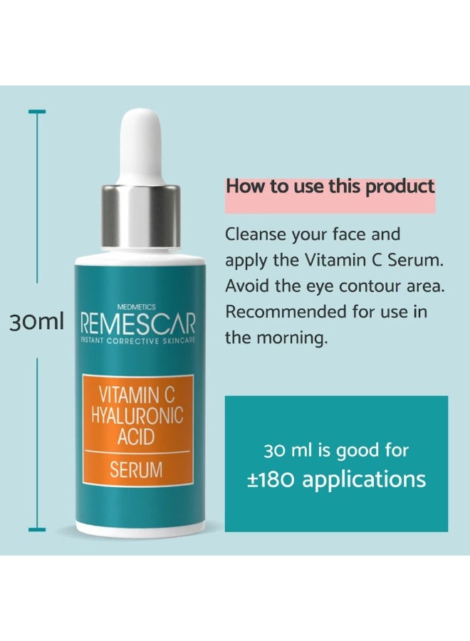 Remescar Vitamin C and Hyaluronic Acid Repairing and Brightening Serum 30ml - Image 2