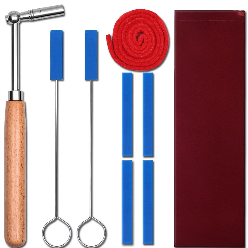 MELHA Professional Piano Tuning Kit, 9 PCS Piano Tuner Wrench Hammer piano tuning Mute kit tools - Image 1