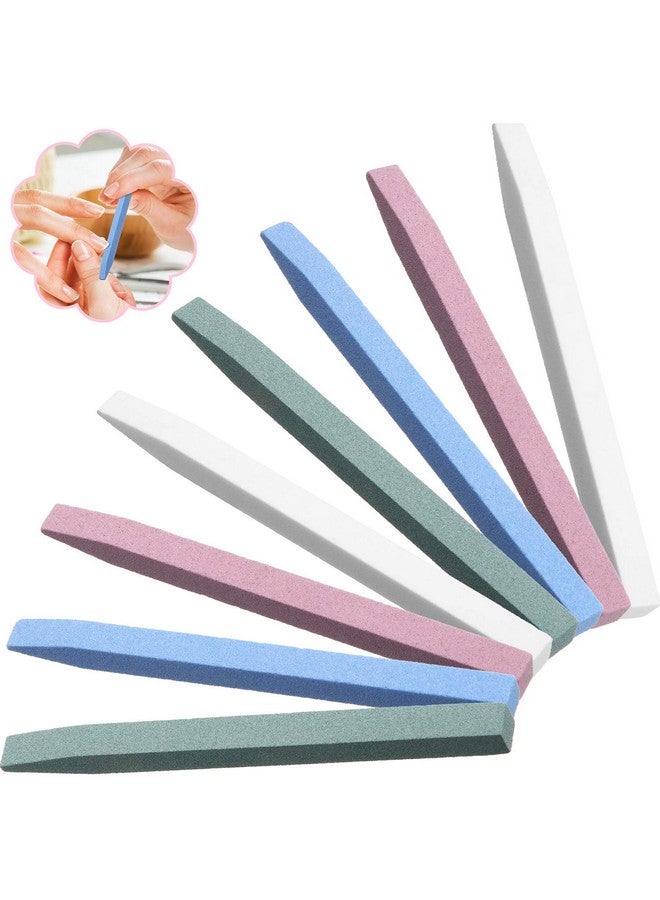 Mudder 8 Pieces Stone Nail File Nail Pumice Stone Stick Pumice Stone Nail Cuticle Pusher Stone File For Home Salon Nail Buffing Tool - Image 1