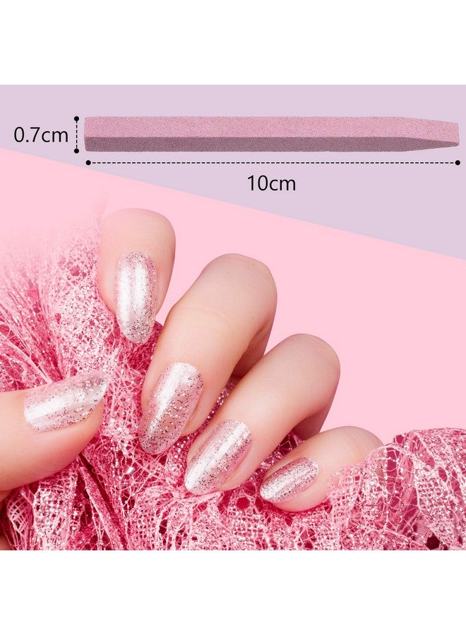 Mudder 8 Pieces Stone Nail File Nail Pumice Stone Stick Pumice Stone Nail Cuticle Pusher Stone File For Home Salon Nail Buffing Tool - Image 3