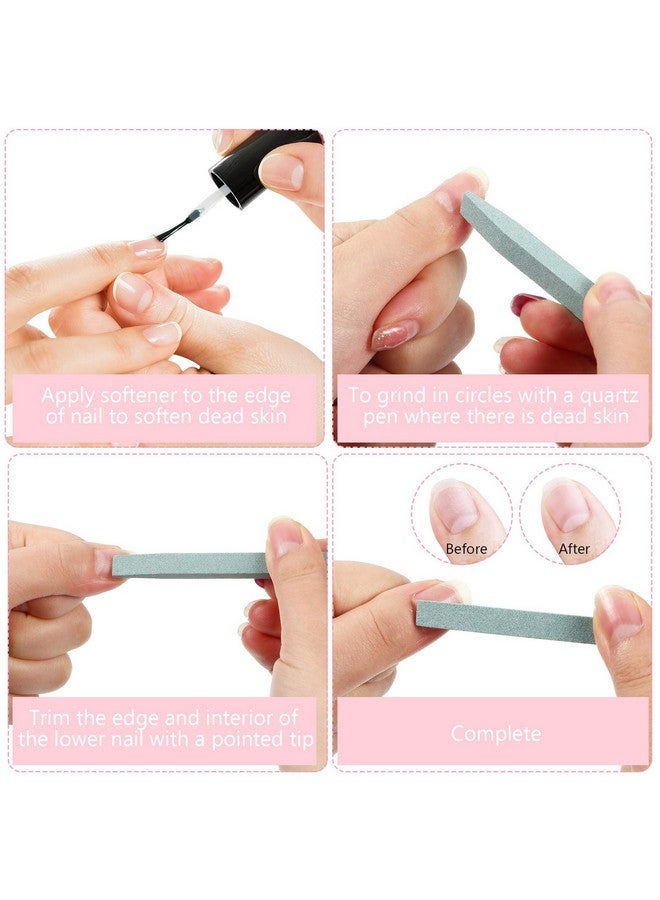 Mudder 8 Pieces Stone Nail File Nail Pumice Stone Stick Pumice Stone Nail Cuticle Pusher Stone File For Home Salon Nail Buffing Tool - Image 4