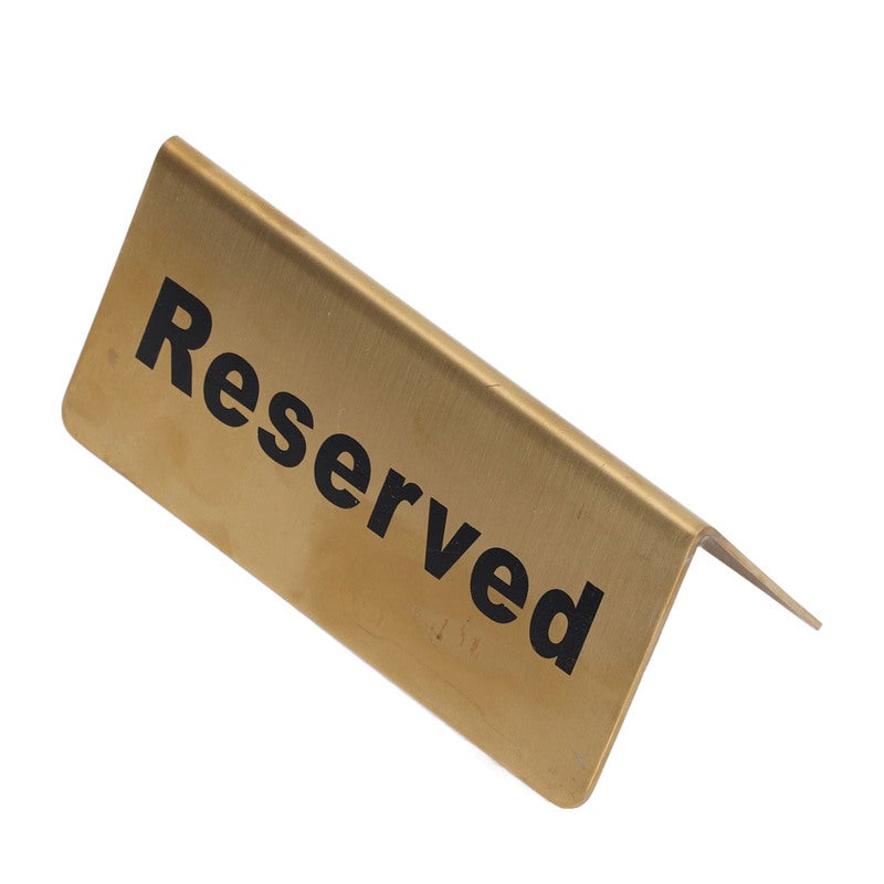 Double Sided Metal Table Top Sign - Tent Shape Stainless Steel Table Sign for Restaurant, Hotel, Wedding & Event Use - Image 2