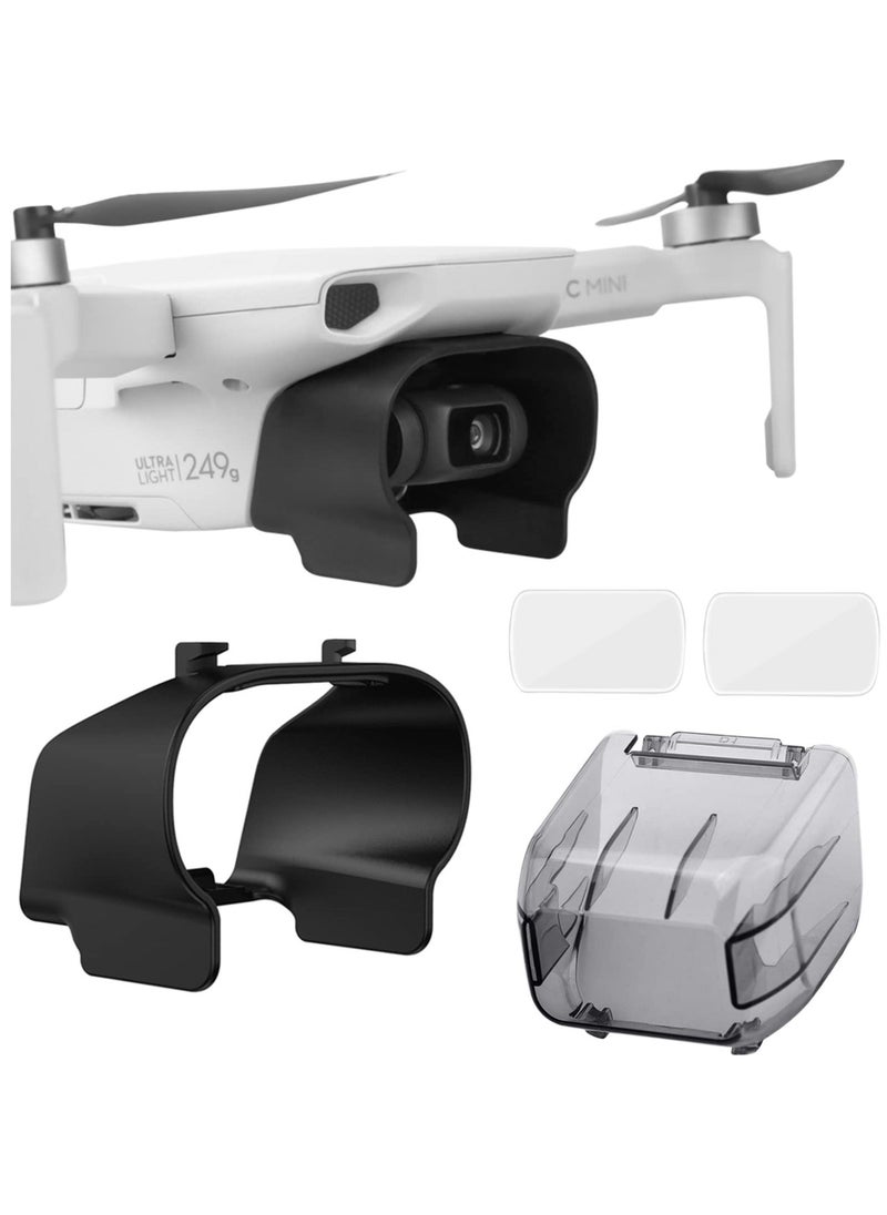 KASTWAVE درع خفيف + واقي جيمبال + مجموعة من 2 قطعة من فيلم حماية العدسة الشفاف الفائق لطائرات DJI Mavic Mini / Mini 2 / Mini SE، ملحقات حماية الطائرات، غطاء شمس درع خفيف، ملحقات - Image 1