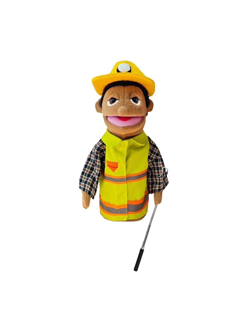 general 1 Pcs Worker Occupation Professional Figurine Role Playing Parent-Child Interaction Toy Family Companionship Plush Doll Figurine Toy Hand Puppet With Control Lever - Image 1