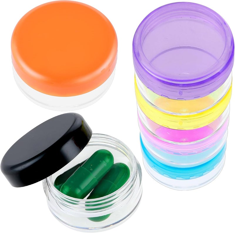 6 Pcs Mini Pill Organizer Box for Travel