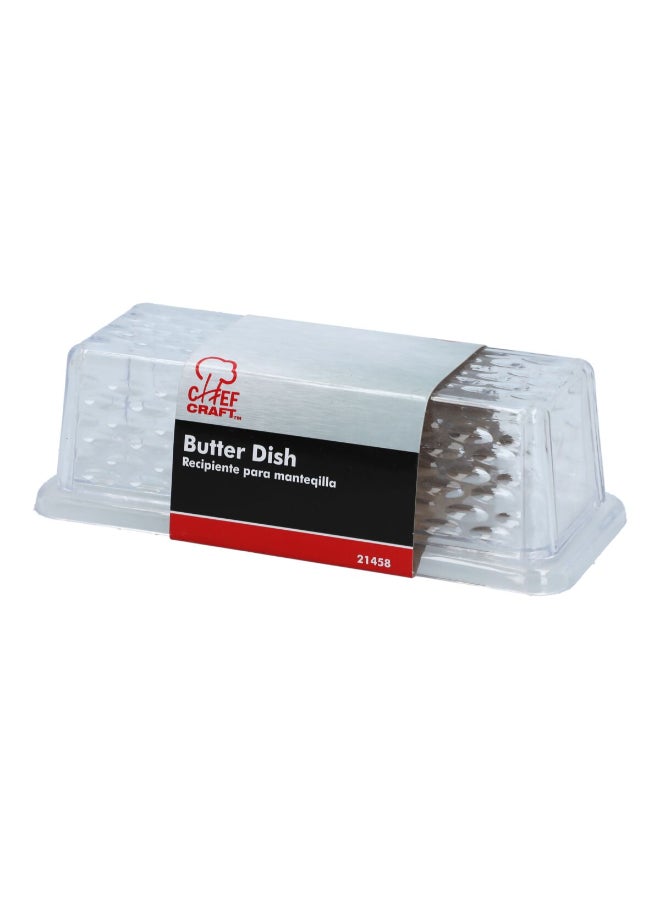 Chef Craft Plastic Butter Dish with Cover Clear 6.75inch 21458 - Image 4