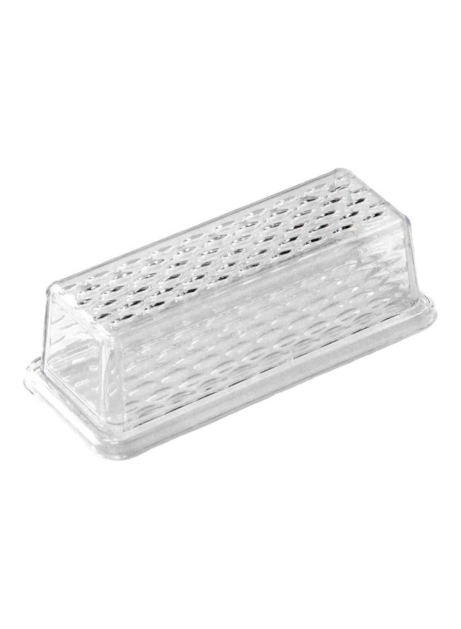 Chef Craft Plastic Butter Dish with Cover Clear 6.75inch 21458 - Image 1