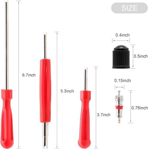 ZHSMS Valve Stem Puller Installer Tool, 5Pcs TR412, 5Pcs TR413, 5Pcs TR414 Tire Snap in Short Rubber Valve Stem, 4 Way Valve Core Remover, Single Head Tire Valve Core Remover Installer Tool(40Pcs) - Image 4