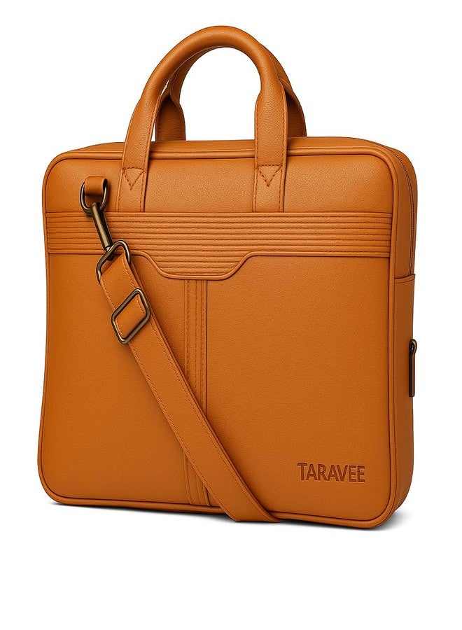 TARAVEE Premium Laptop Shoulder Sling Bag, Executive Business Travel Messenger Bag for Men & Women, Luxury Protective Laptop Case Compatible with MacBook, HP, Dell, (15.6 Inches) - Image 1