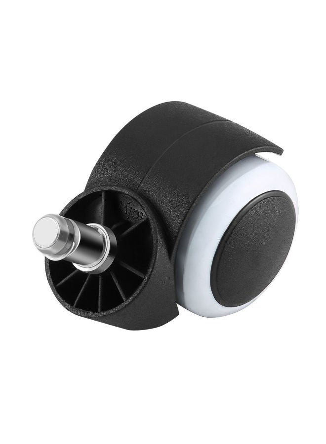 NIBEMINENT 5-Piece Office Chair Swivel Caster Wheel Black/White 2inch  - Image 4