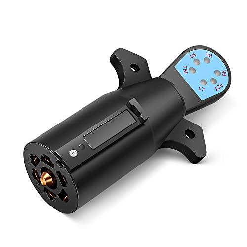 MICTUNING جهاز اختبار موصل المقطورة 7 طرق مع مصابيح LED حمراء