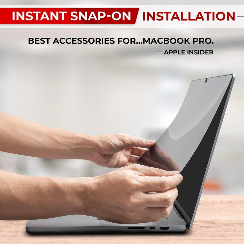 SightPro Magnetic Privacy Screen for MacBook Pro 16 Inch (2021-2024, M1, M2, M3, M4, Pro, Max) Removable Laptop Privacy Filter Shield and Protector - Image 3