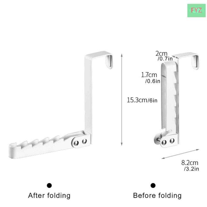 No-Drill Over-Door Clothes Hook, Foldable Storage Hanger - Image 4