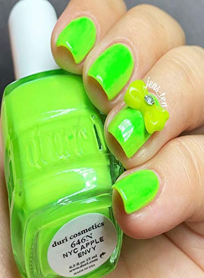 duri Nail Polish, 646N Nyc Apply Envy, Lime Neon Green, Matte, 0.5 Fl.Oz - Image 4